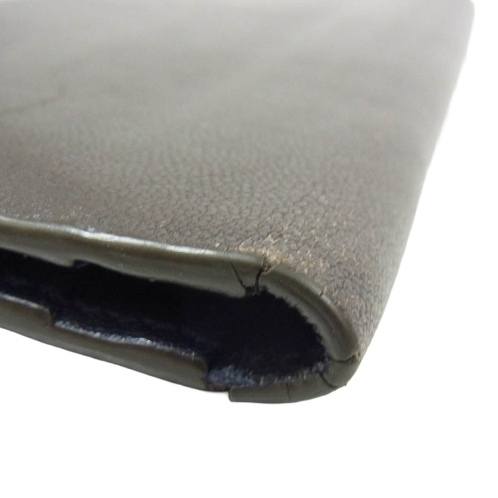 SMYTHSON スマイソン レザー ロングウォレット 札入れ 長財布 グレー系【中古】