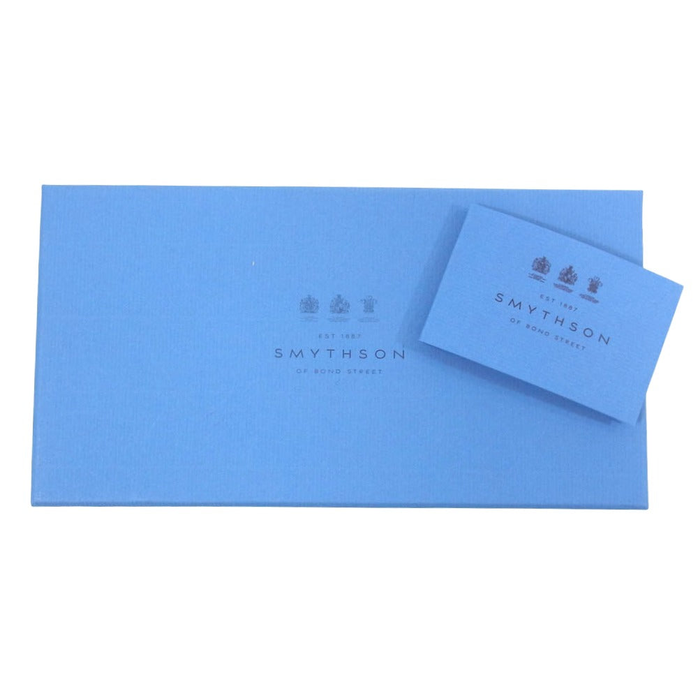 SMYTHSON スマイソン レザー ロングウォレット 札入れ 長財布 グレー系【中古】
