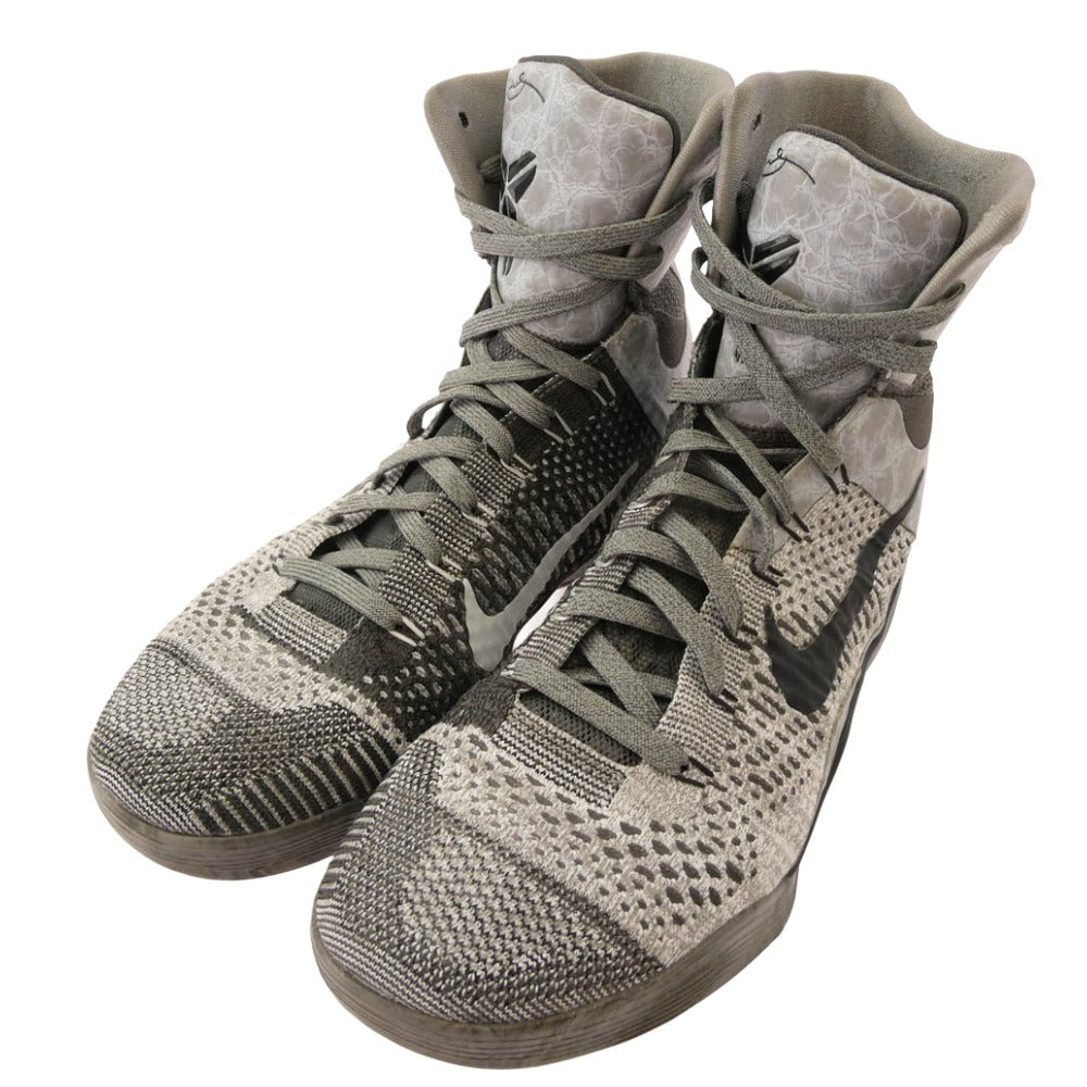 NIKE ナイキ 630847-003 KOBE 9 IX ELITE Details コービー 9 エリート ハイカット スニーカー グレー系 27.5cm【中古】