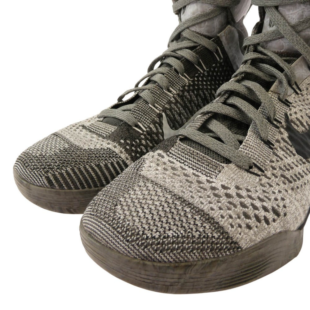 NIKE ナイキ 630847-003 KOBE 9 IX ELITE Details コービー 9 エリート ハイカット スニーカー グレー系 27.5cm【中古】