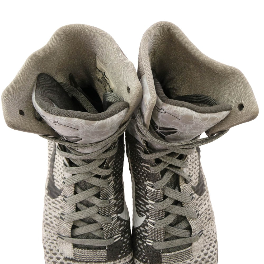 NIKE ナイキ 630847-003 KOBE 9 IX ELITE Details コービー 9 エリート ハイカット スニーカー グレー系 27.5cm【中古】