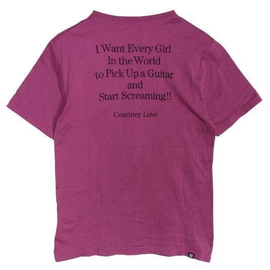 HYSTERIC GLAMOUR ヒステリックグラマー 0261CT26 Courtney Love コートニー ラブ プリント フォト 半袖 ピンク系 S【中古】