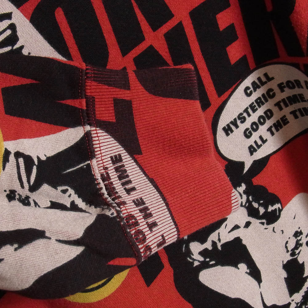 HYSTERIC GLAMOUR ヒステリックグラマー 20SS 02201CS01 HG SOUND REVOLUTION サウンド レボリューション 総柄 レッド系 S【美品】【中古】