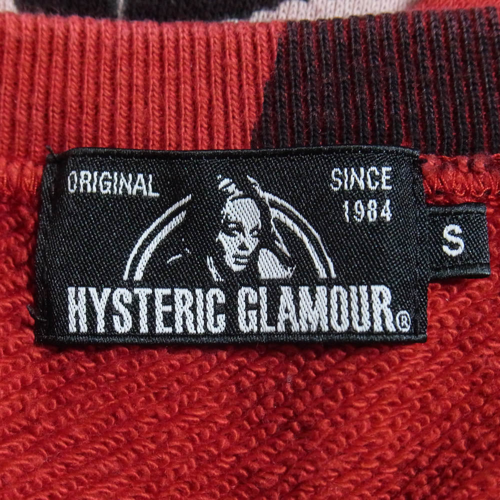 HYSTERIC GLAMOUR ヒステリックグラマー 20SS 02201CS01 HG SOUND REVOLUTION サウンド レボリューション 総柄 レッド系 S【美品】【中古】