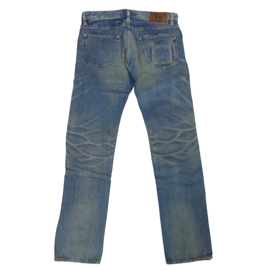 HYSTERIC GLAMOUR ヒステリックグラマー 0204AP06 スタッズポケット カレッジプリント リメイク加工 CPR加工 ジーンズ デニムパンツ インディゴブルー系 30【中古】