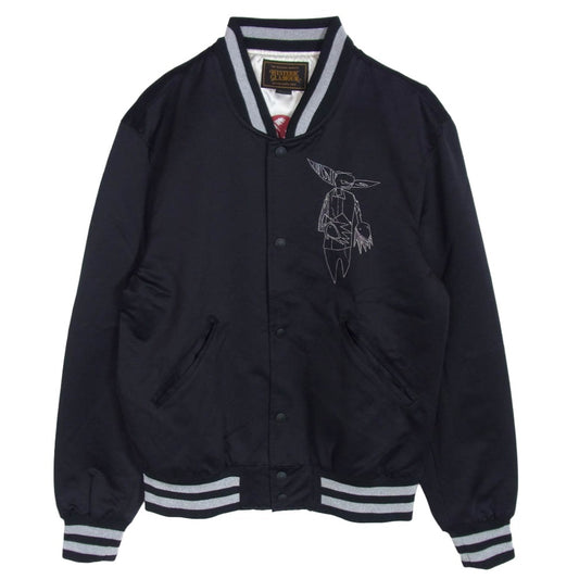 HYSTERIC GLAMOUR ヒステリックグラマー 02193AB18 x FUTURA フューチュラ サテン ジャケット ブラック系 M【美品】【中古】