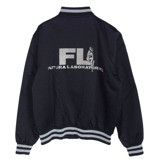 HYSTERIC GLAMOUR ヒステリックグラマー 02193AB18 x FUTURA フューチュラ サテン ジャケット ブラック系 M【美品】【中古】