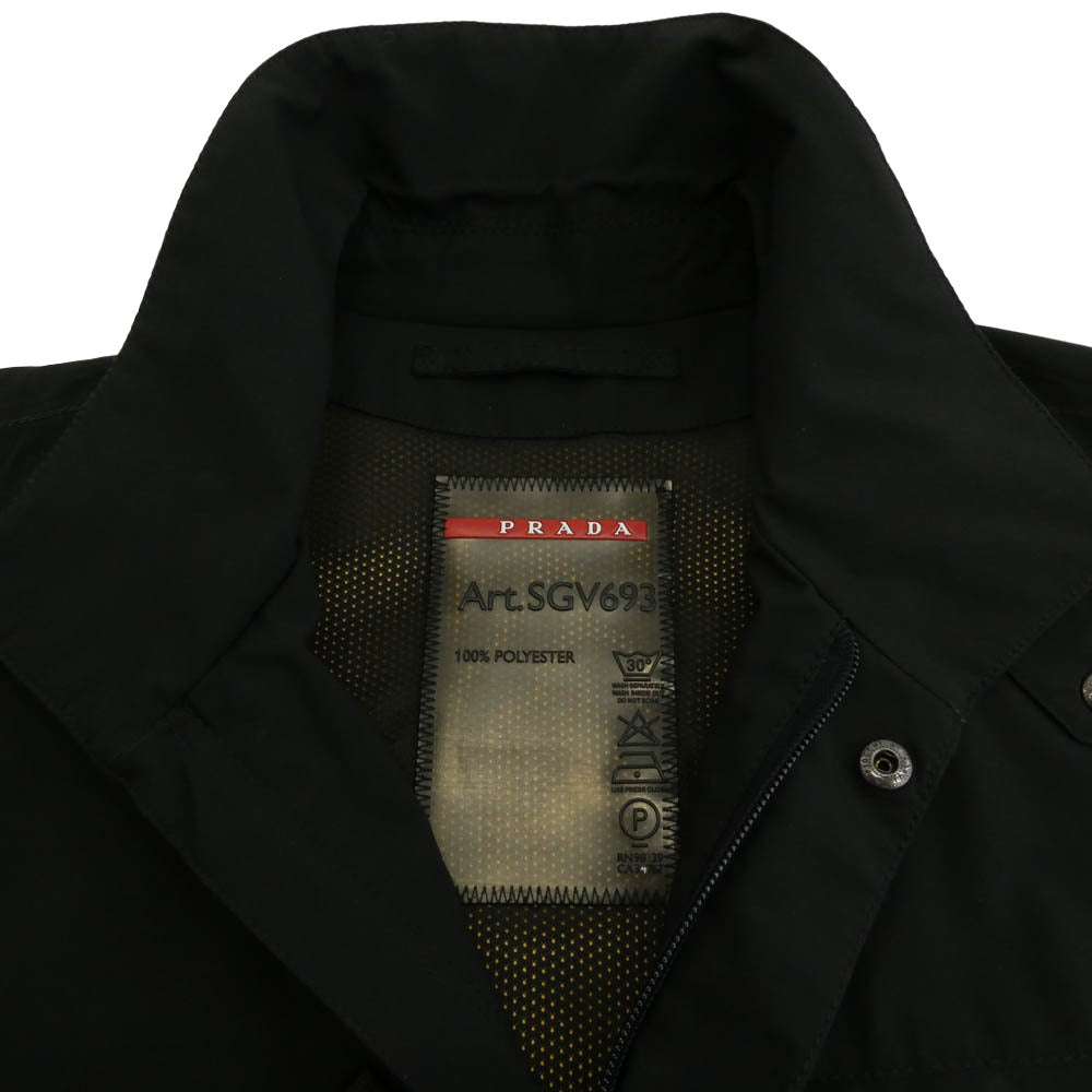 PRADA プラダ ナイロン ジャケット ジップ ブルゾン ブラック系 44【中古】