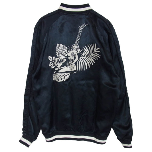 HYSTERIC GLAMOUR ヒステリックグラマー 16SS 0261AB12 x 野口強 ギターガール 刺繍 ジャケット ブルゾン ブラック系 S【中古】