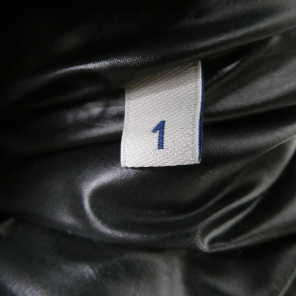 MONCLER モンクレール 23AW I20911A00023 BOURNE 総柄 ロゴワッペン ダウン ジャケット ブラック系 1【極上美品】【中古】