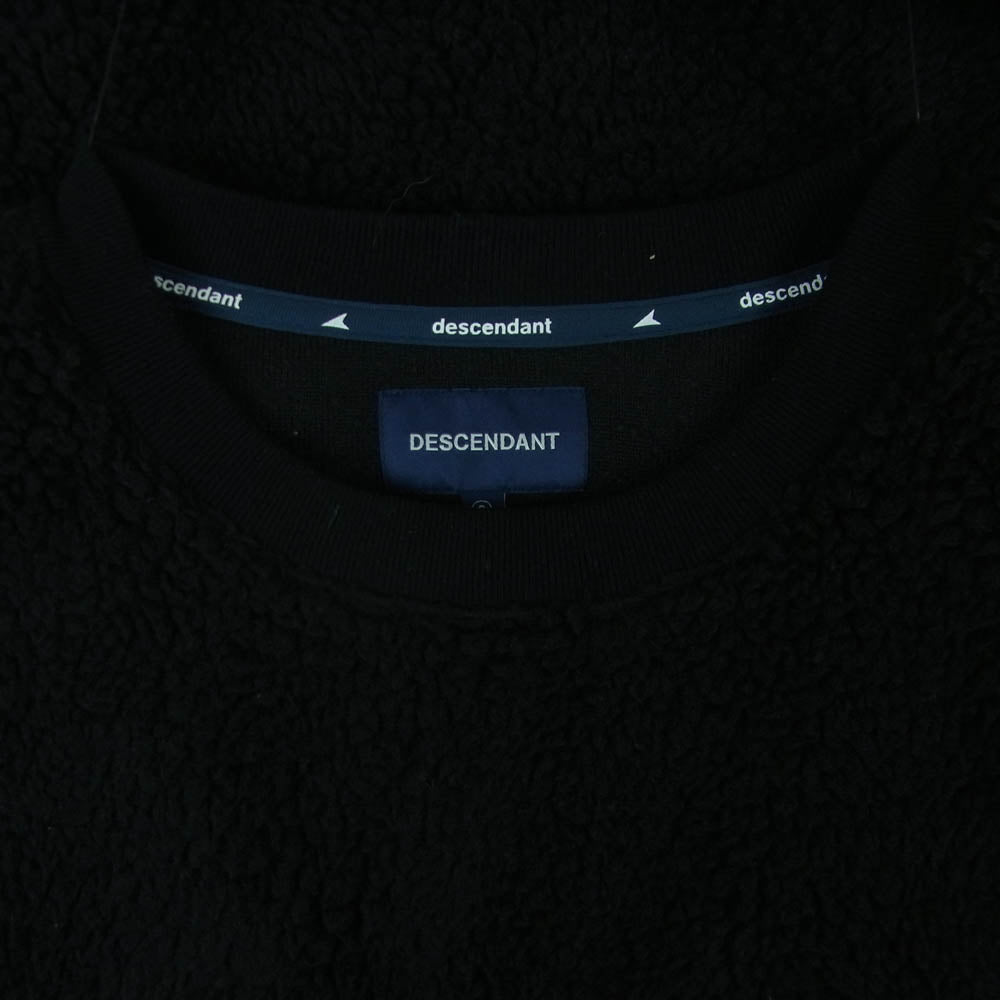 DESCENDANT ディセンダント 24AW 242ATDS-CSM14 HORIZON FLEECE CREW NECK フリース クルーネック トレーナー ブラック系 3【中古】