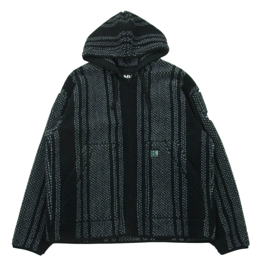 DESCENDANT ディセンダント 24AW HH52451DC HELLY HANSEN ヘリーハンセン SPICOLI HOODED JACKET FIBERPIL ファイバーパイル フーデッド フリース ジャケット ブラック系 グレー系 XL【中古】