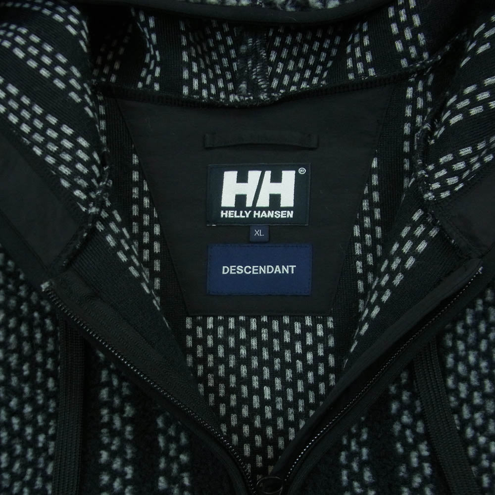 DESCENDANT ディセンダント 24AW HH52451DC HELLY HANSEN ヘリーハンセン SPICOLI HOODED JACKET FIBERPIL ファイバーパイル フーデッド フリース ジャケット ブラック系 グレー系 XL【中古】