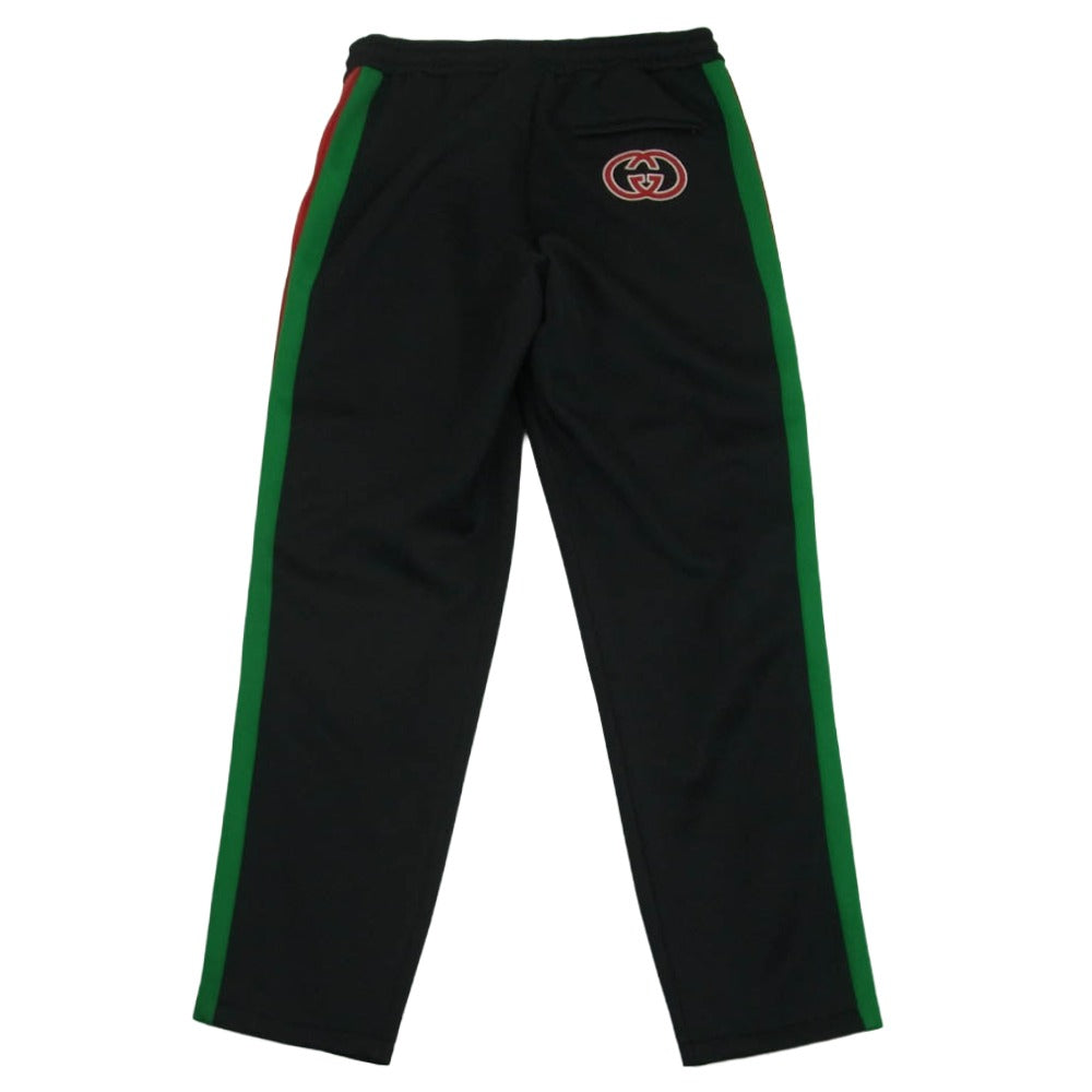 GUCCI グッチ 715186XJETG1152 Men's Light Neoprane Jogging Pants メンズ ライト ネオプレン ジョギング パンツ ブラック系 M【極上美品】【中古】