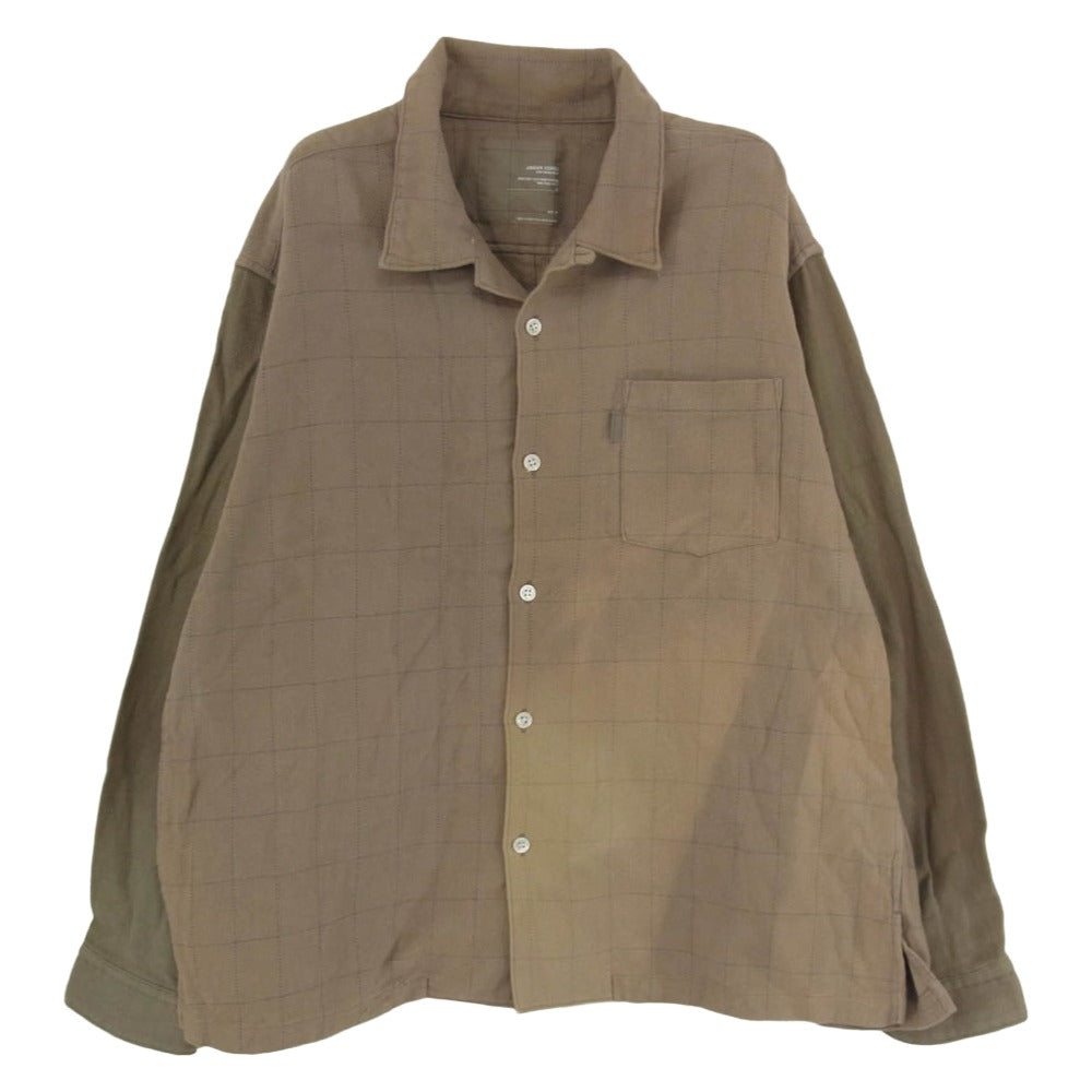 UNDERCOVER アンダーカバー D207 MELTING POT期 ネルシャツ 長袖 シャツ ブラウン系 M【中古】