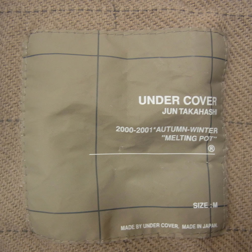 UNDERCOVER アンダーカバー D207 MELTING POT期 ネルシャツ 長袖 シャツ ブラウン系 M【中古】