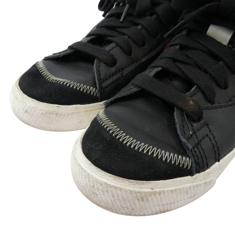 NIKE ナイキ BLAZER MID '77 Jumbo Black Sail Olive Aura Bright Crimson ブレーザー ミッド '77 ジャンボ ブラック セイル オリーブオーラ ブライトクリムゾン ハイカット スニーカー ブラック系 レッド系 28cm【中古】