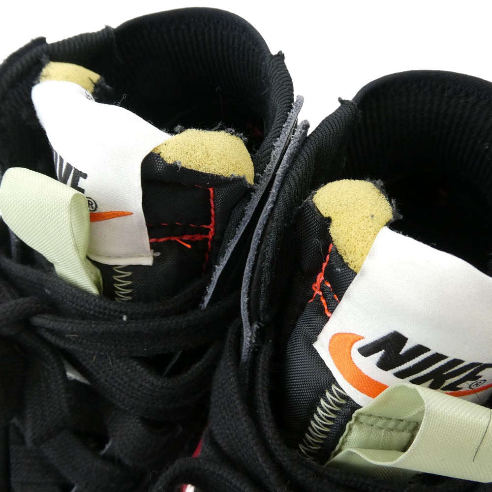 NIKE ナイキ BLAZER MID '77 Jumbo Black Sail Olive Aura Bright Crimson ブレーザー ミッド '77 ジャンボ ブラック セイル オリーブオーラ ブライトクリムゾン ハイカット スニーカー ブラック系 レッド系 28cm【中古】
