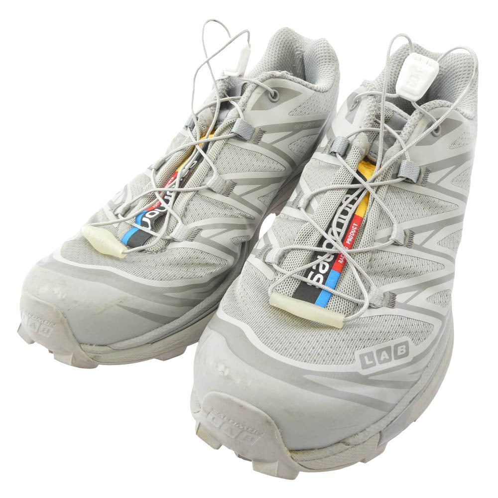 salomon サロモン 474448 XT-6 ローカット スニーカー グレー グレー系 23.5cm【中古】