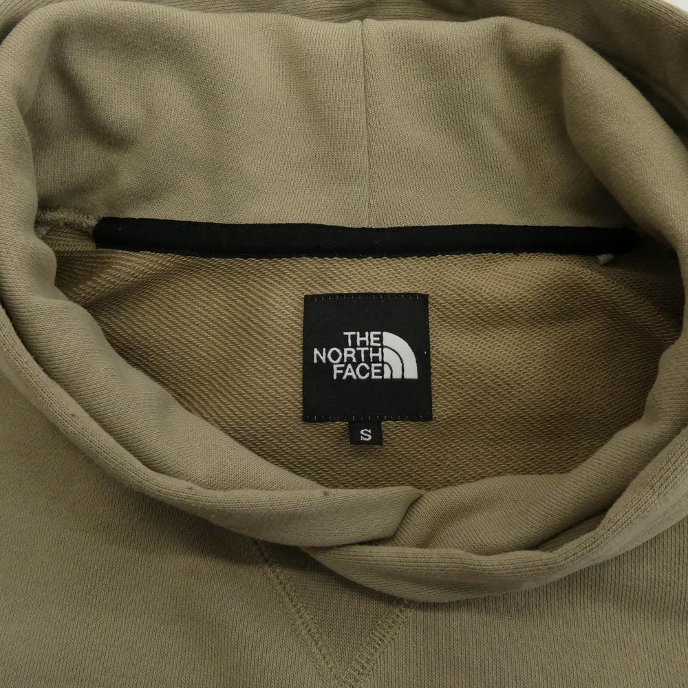 THE NORTH FACE ノースフェイス NT12035 Square Logo Hoodie スクエア ロゴ フーディー パーカー ベージュ系 S【中古】
