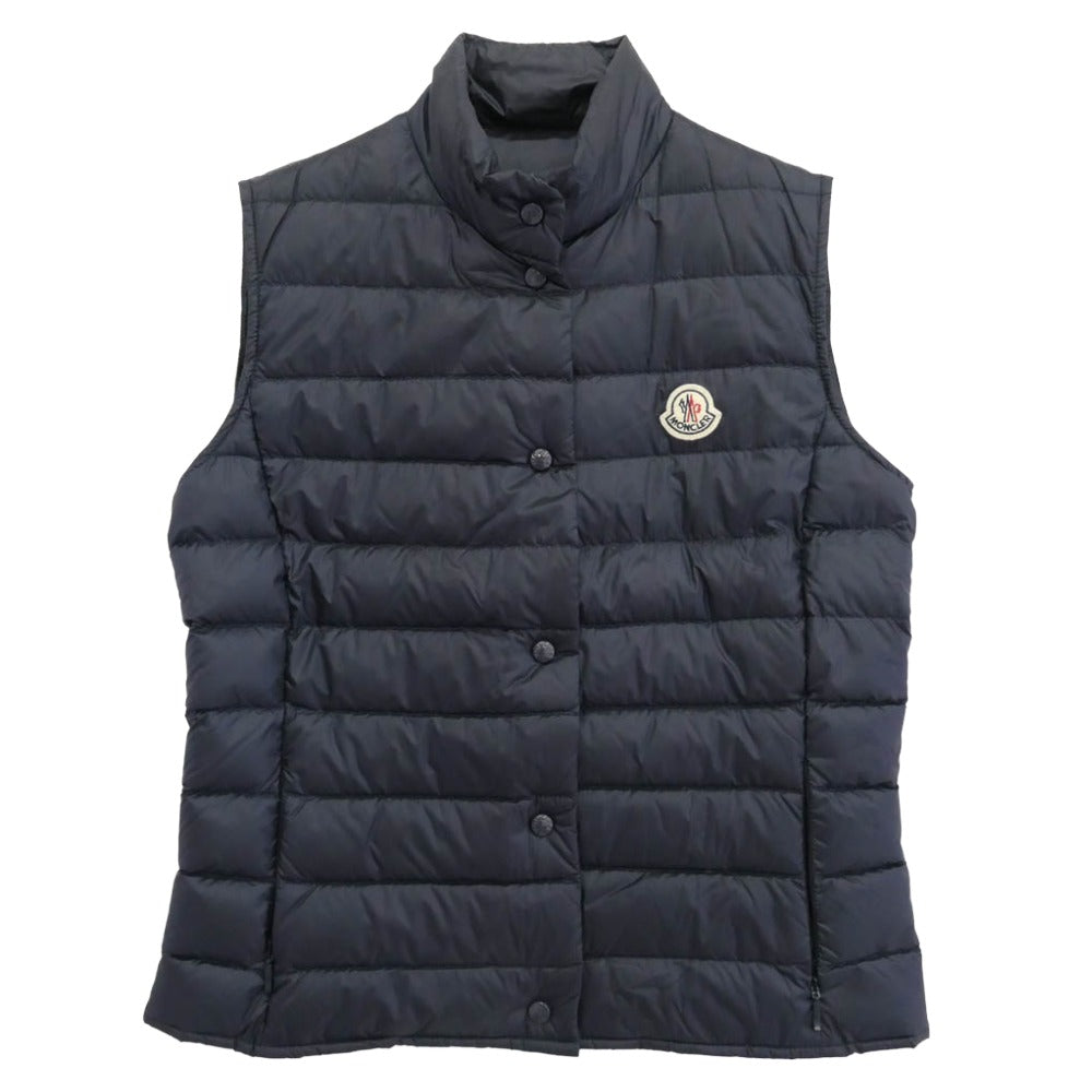 MONCLER モンクレール C10934830399 LIANE リアンヌ ロゴワッペン ダウン ベスト ダークネイビー系 1【中古】
