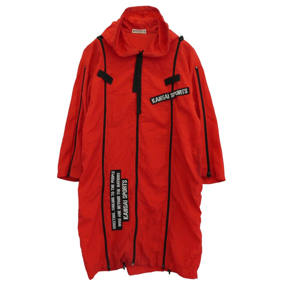 カンサイスポーツ ヴィンテージ オールド アーカイブ ナイロン ジップ ジャケット レッド系 L【中古】