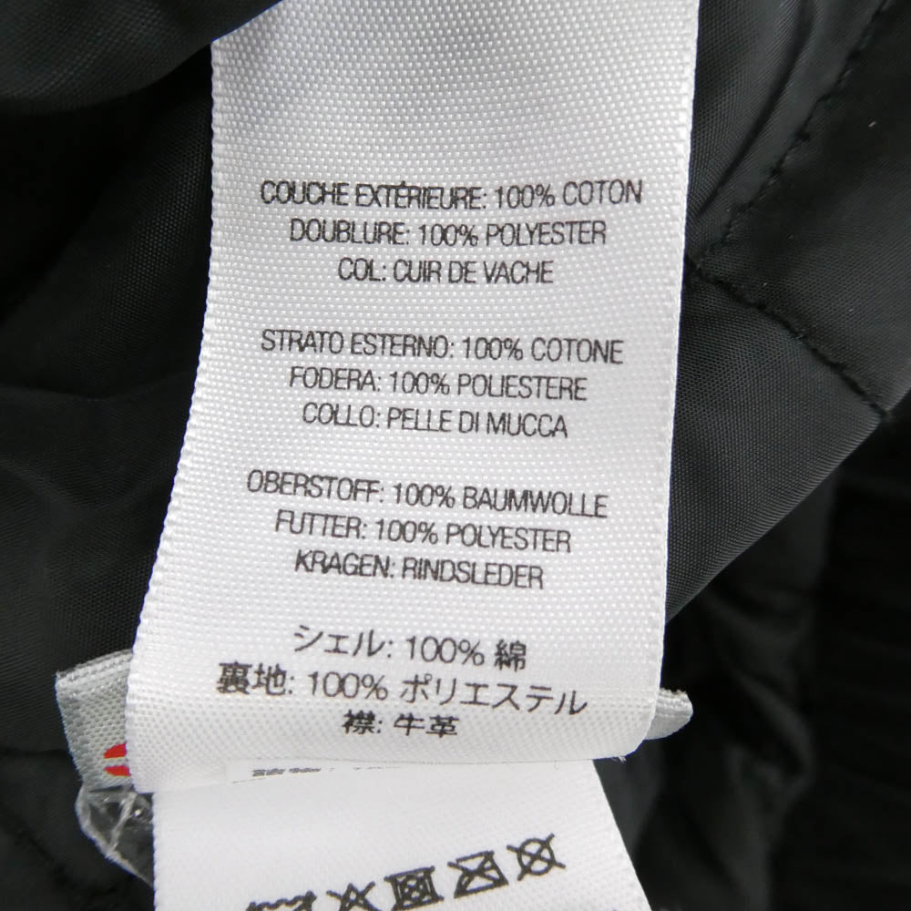 Supreme シュプリーム 23AW Leather Collar Utility Jacket レザーカラー ユーティリティ ジャケット 中綿ジャケット ブラック系 M【中古】