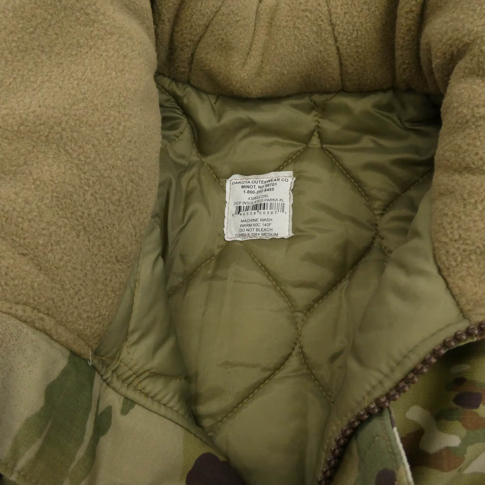 米軍 Dakota Outerwear OCP Insulated Parka 中綿 ジャケット カーキ系 マルチカラー系 XL【極上美品】【中古】