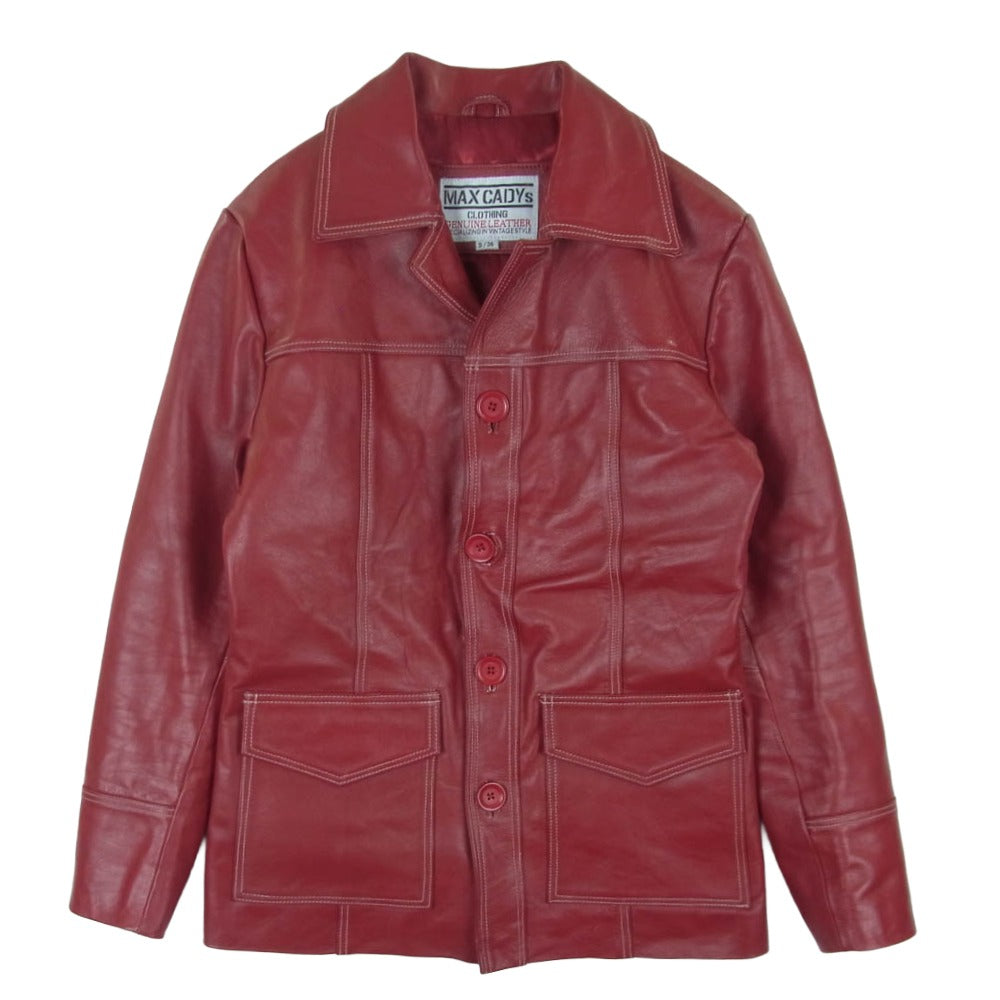 マックスケイディ ファイトクラブ レザー ジャケット レッド系 S 36【中古】