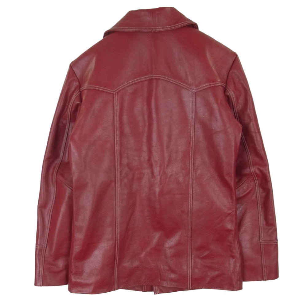 マックスケイディ ファイトクラブ レザー ジャケット レッド系 S 36【中古】
