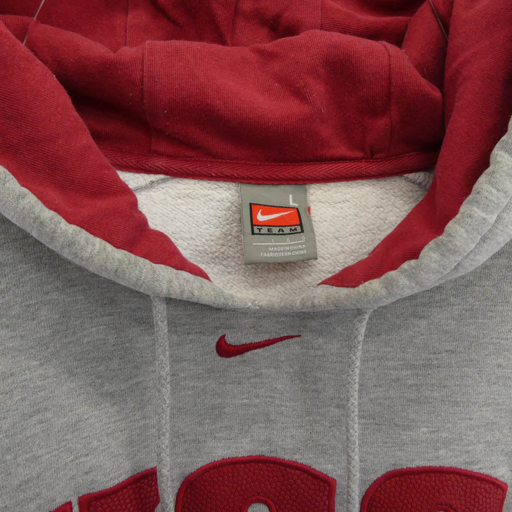 NIKE ナイキ NIKE TWAM USC ナイキチームタグ 2トーン 切替し スウェット パーカー グレー系 L【中古】