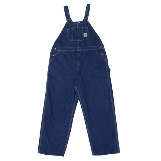 Carhartt カーハート 90s ヴィンテージ USA製 デニム オーバーオール サロペット インディゴブルー系【中古】