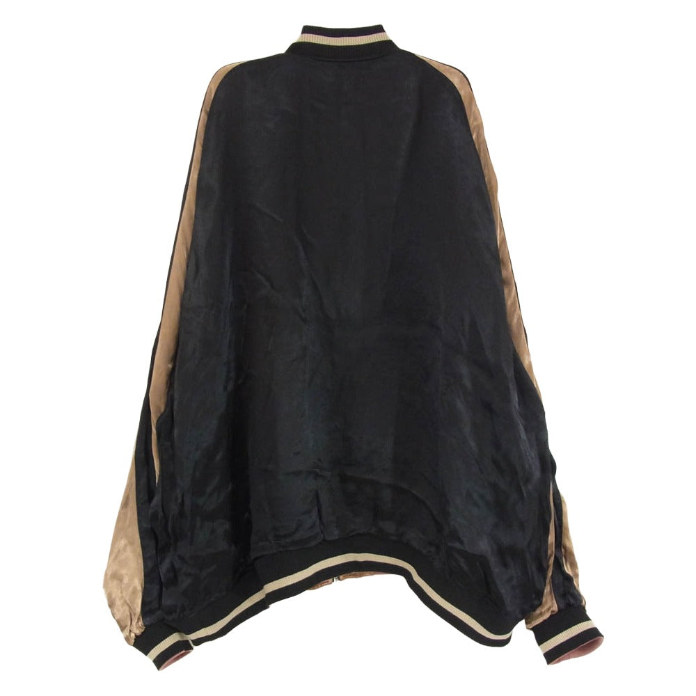 ハブアンドスポーク Souvenir Jacket レーヨン 100% リバーシブル スーベニアジャケット 鷹刺繍 横須賀ジャンパー スカジャン ブラウン系 XL【中古】
