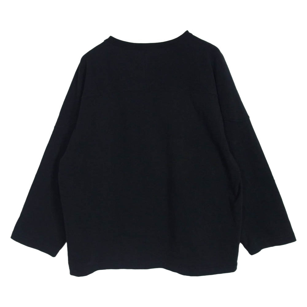 COMOLI コモリ 23SS X01-05005 フットボール 長袖 Tシャツ カットソー ブラック系 2【中古】