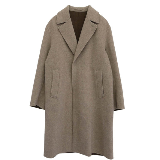 DESIGNWORKS デザインワークス 3470000000 ウールダブルフェイス バルカラーコート ベージュ系 48【美品】【中古】
