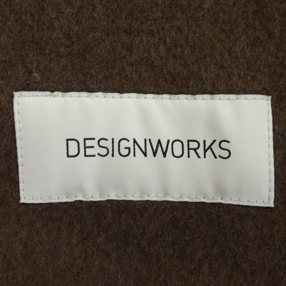 DESIGNWORKS デザインワークス 3470000000 ウールダブルフェイス バルカラーコート ベージュ系 48【美品】【中古】
