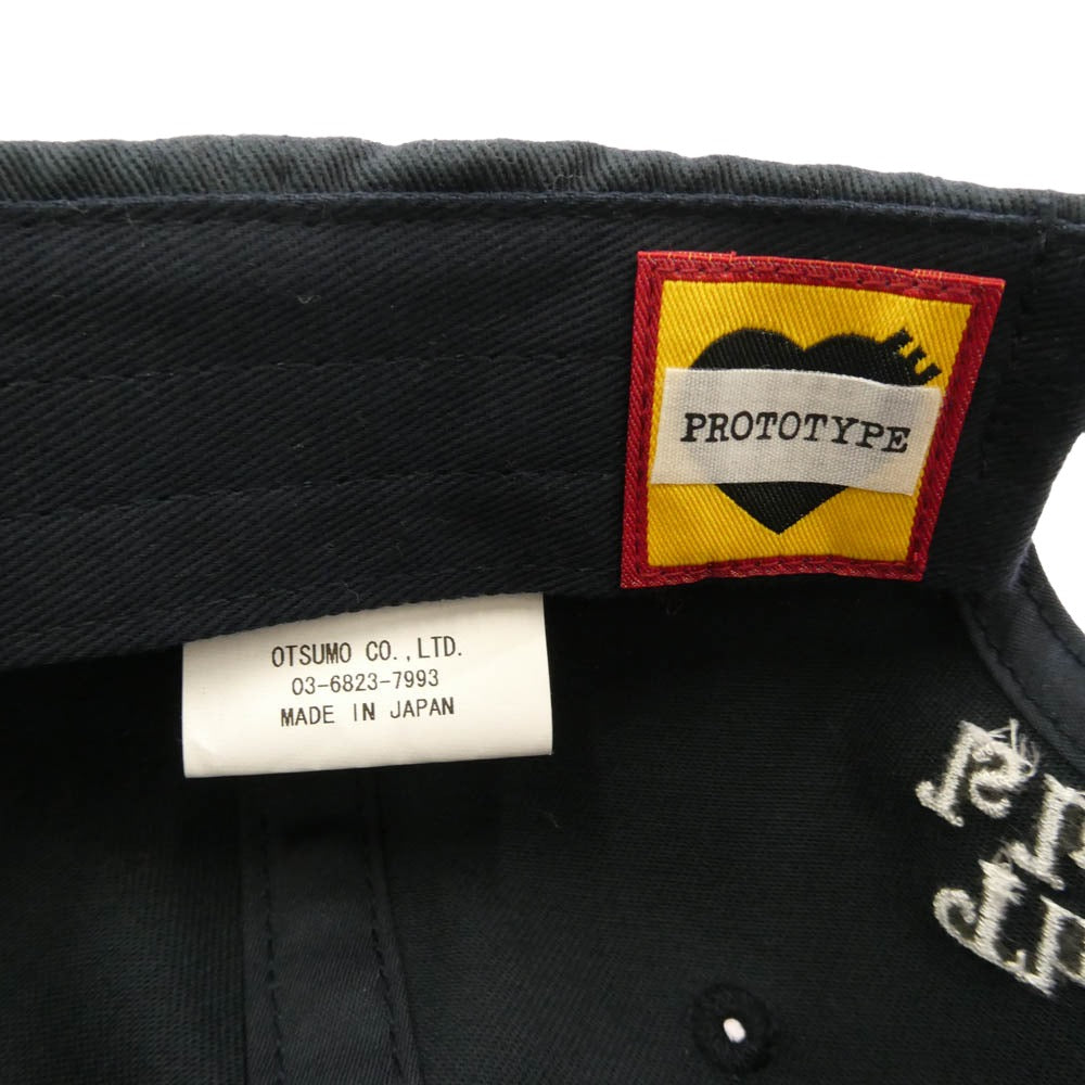 HUMAN MADE ヒューマンメイド Prototype 6 PANEL CAP ロゴ刺繍 プロトタイプ キャップ 帽子 ネイビー系【中古】