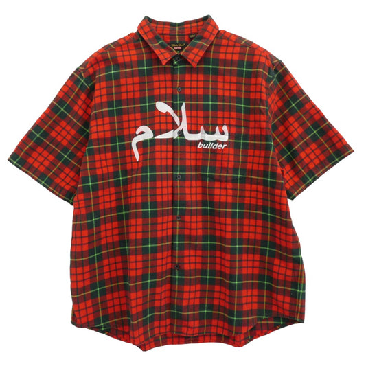 Supreme シュプリーム 23SS 23SS S/S Flannel Shirt 半袖 チェック フランネル シャツ レッド系 XL【中古】