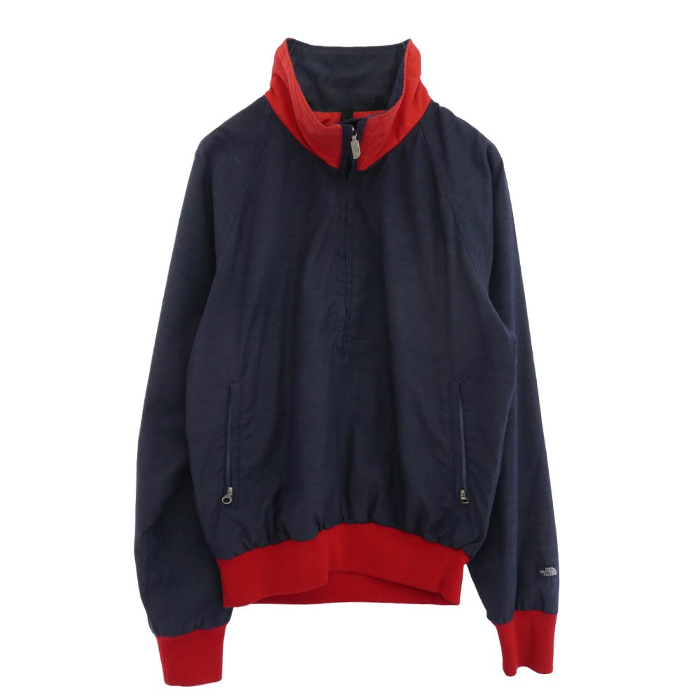THE NORTH FACE ノースフェイス 90s USA製 ハーフジット ブルゾン ジャケット TALON ZIP タロン ジップ ネイビー系 レッド系 M【中古】