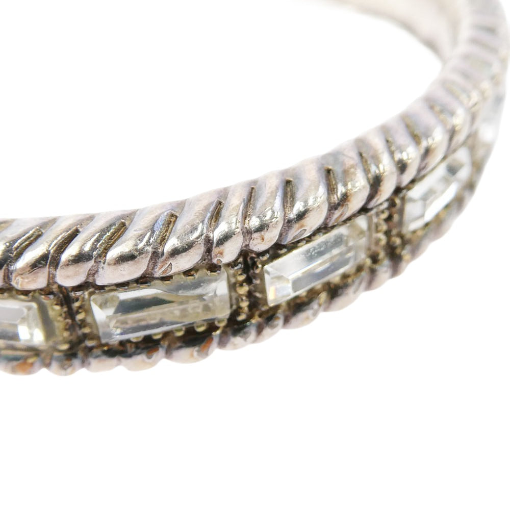 フィリップオーディベール スクエアストーン バングル ブレスレット シルバー系【中古】