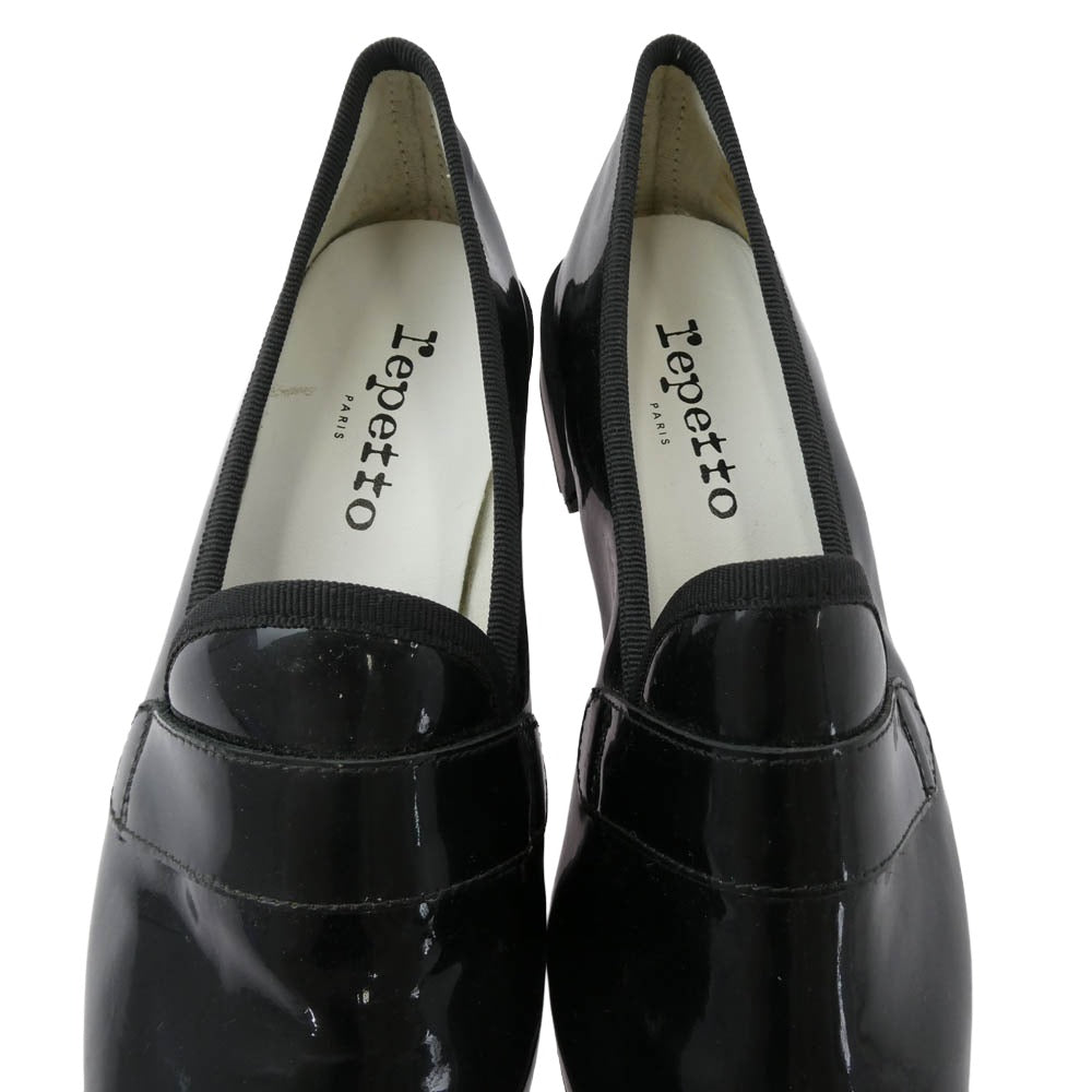 repetto レペット エナメル ドレスシューズ ローファー ブラック系 36【中古】