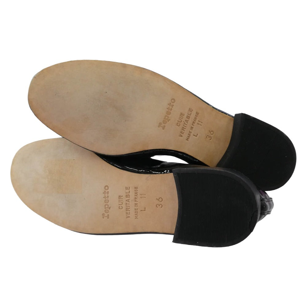 repetto レペット エナメル ドレスシューズ ローファー ブラック系 36【中古】