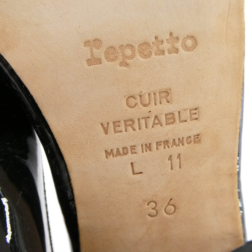 repetto レペット エナメル ドレスシューズ ローファー ブラック系 36【中古】