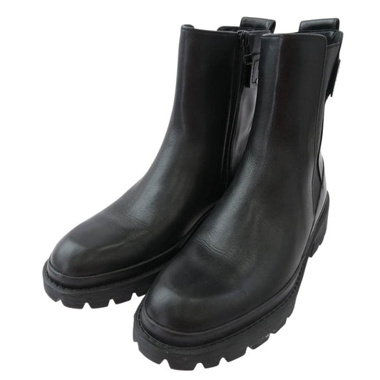 LANVIN en Bleu ランバンオンブルー サイドジップ レザー ブーツ ブラック系 23【中古】