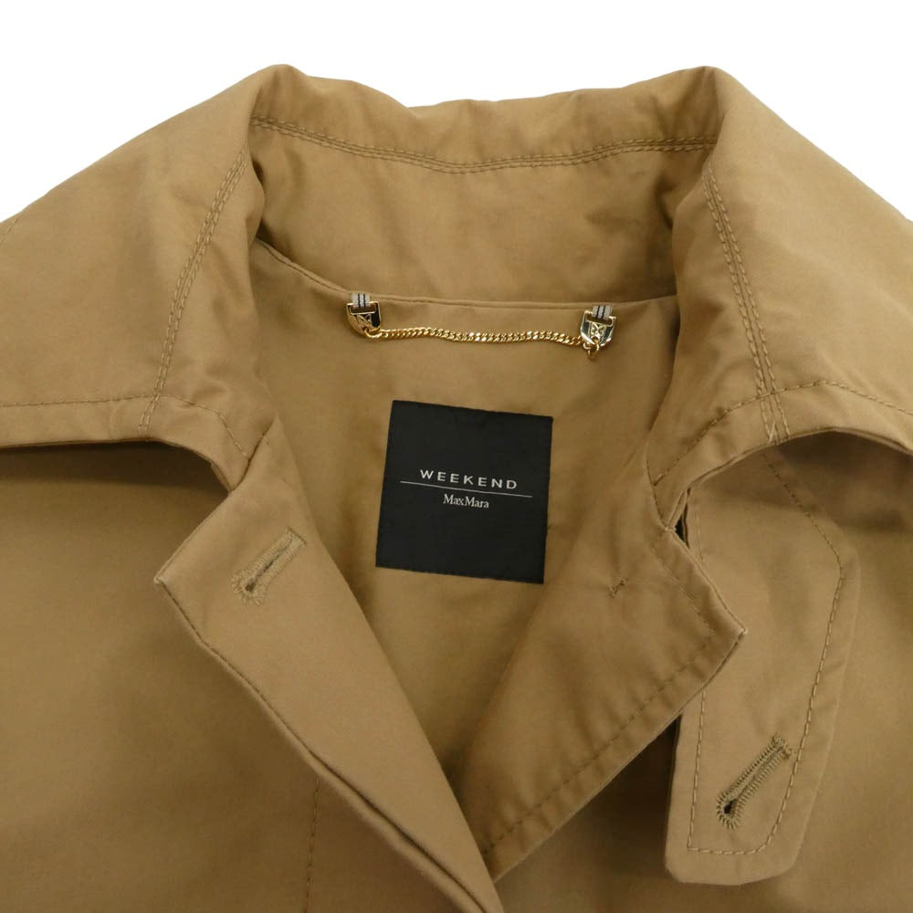 MAX MARA マックスマーラ weekend ウィークエンド 比翼 シングル トレンチ コート ライトブラウン系 36【中古】