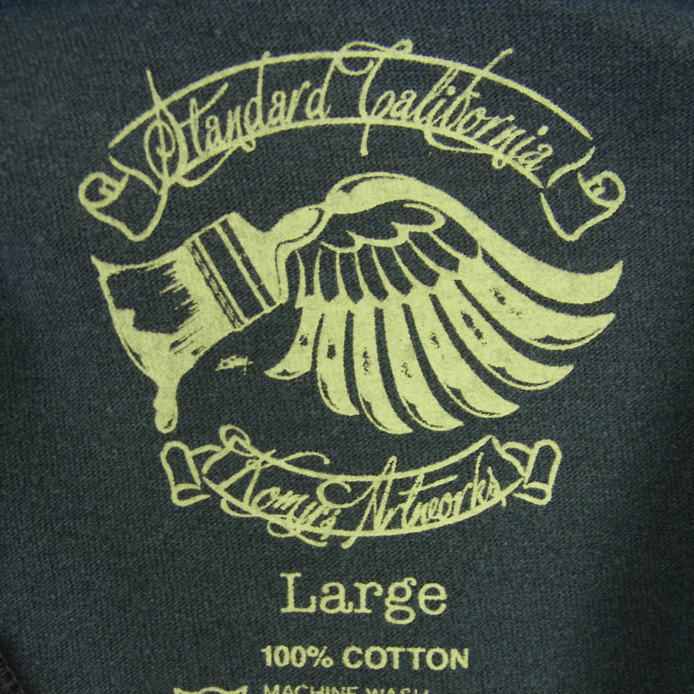 STANDARD CALIFORNIA スタンダードカリフォルニア 22SS SD Hit The Road Shield Logo T シールドロゴ Tシャツ 半袖 カットソー グレー系 BLACK (01) L 04【新古品】【未使用】【中古】