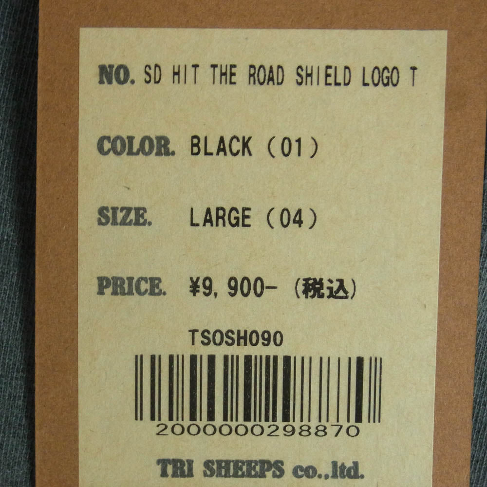 STANDARD CALIFORNIA スタンダードカリフォルニア 22SS SD Hit The Road Shield Logo T シールドロゴ Tシャツ 半袖 カットソー グレー系 BLACK (01) L 04【新古品】【未使用】【中古】
