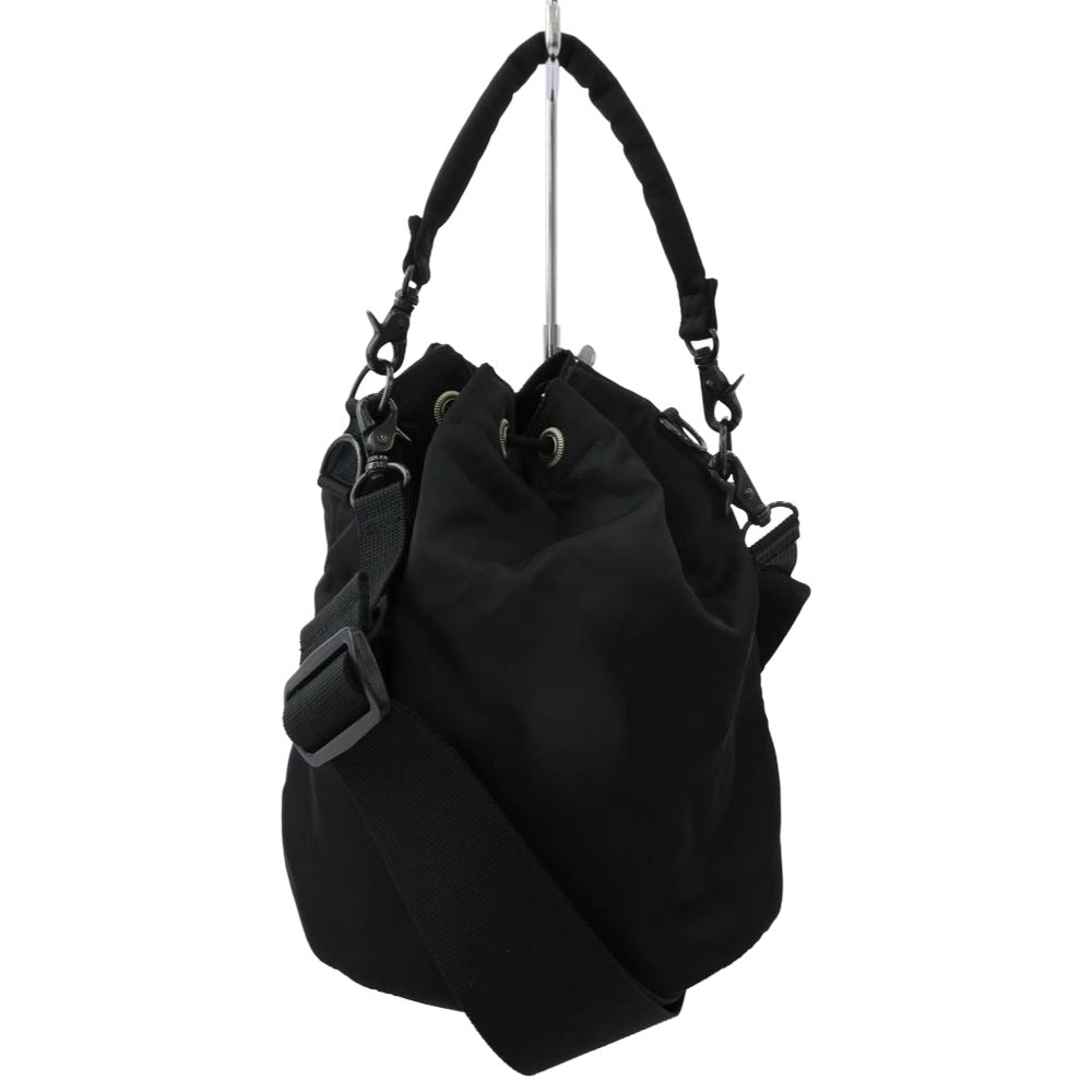 PORTER ポーター STRING BAG スタッズコンチョ装飾 ストリングバッグ ブラック系【中古】