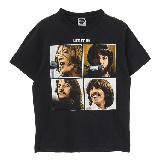 ヴィンテージ 00s THE BEATLES LET IT BE ビートルズ プリント Tシャツ ブラック系 M【中古】