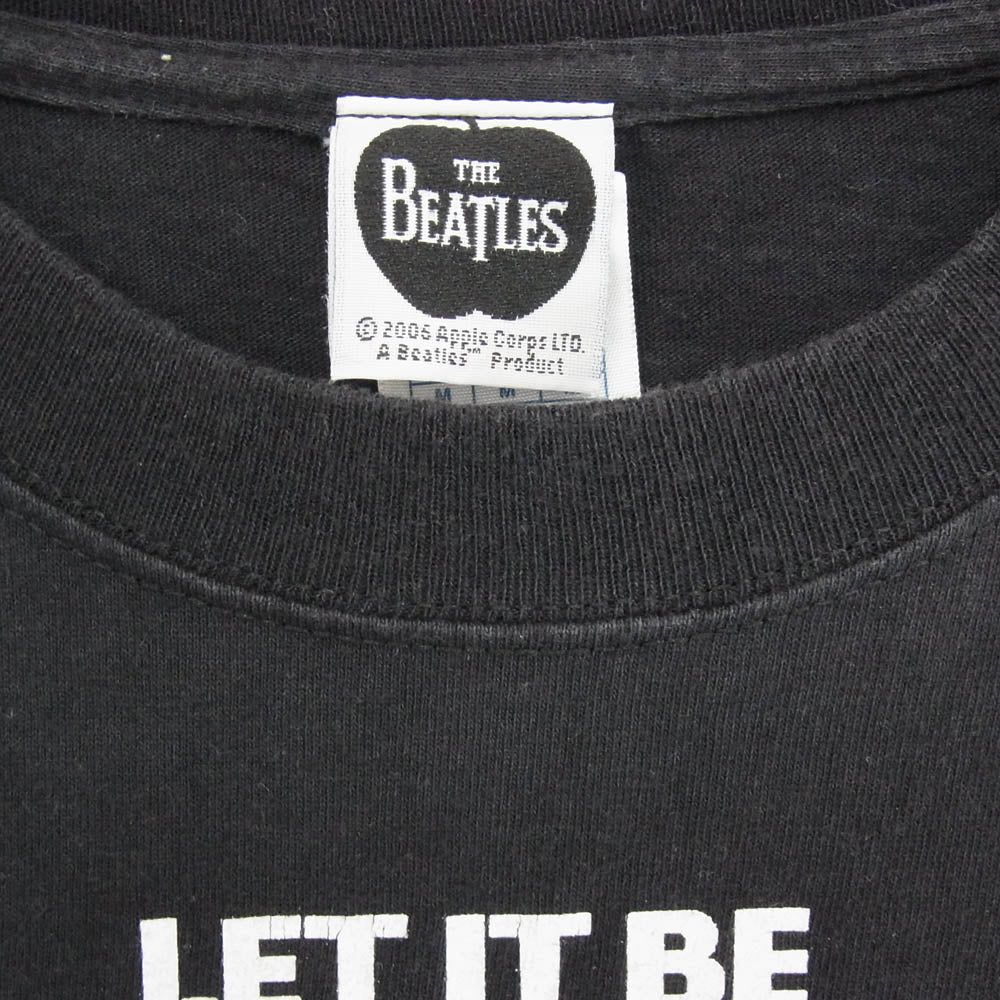 ヴィンテージ 00s THE BEATLES LET IT BE ビートルズ プリント Tシャツ ブラック系 M【中古】